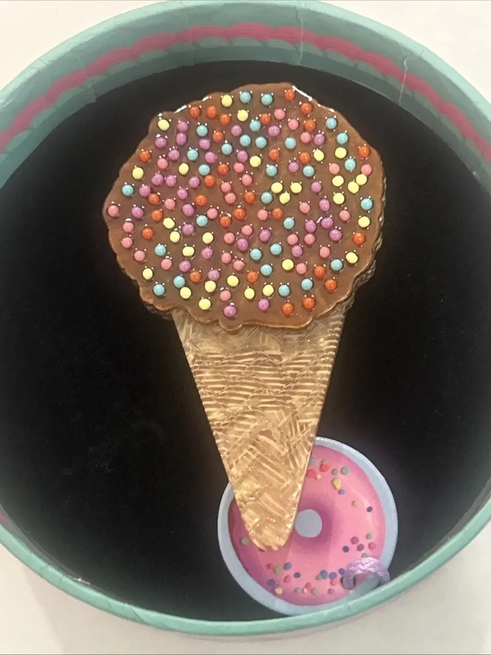 Erstwilder x Katherine Sabbath Ice Cream Cake Cone Brooch Pin NWT